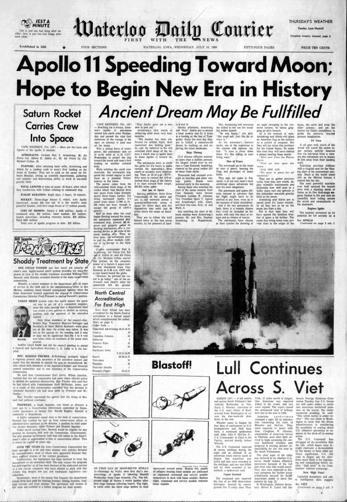 "Apollo 11 speeding toward Moon; Hope to begin new era in history"
